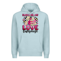Blue Mist books are my love language Premium Hoodie - MaliasSmallBusiness