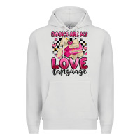 Dove Grey books are my love language Premium Hoodie - MaliasSmallBusiness