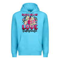 Ocean Blue books are my love language Premium Hoodie - MaliasSmallBusiness