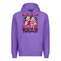 Purple books are my love language Premium Hoodie - MaliasSmallBusiness