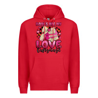 Red books are my love language Premium Hoodie - MaliasSmallBusiness