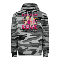 Slate Camo books are my love language Premium Hoodie - MaliasSmallBusiness