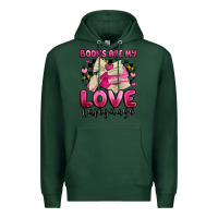 Sports Green books are my love language Premium Hoodie - MaliasSmallBusiness