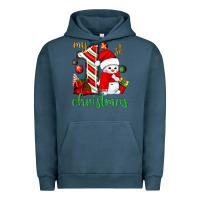 Pigment Midnight Navy my 1 st christmas with cute snowman bbs Urban Hoodie - BundleAndBundleShop