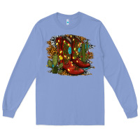 Colony Blue christmas cowboy boots Long Sleeve Tee - RanaPortraitStore