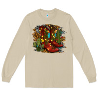 Mushroom christmas cowboy boots Long Sleeve Tee - RanaPortraitStore
