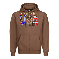 Chestnut god bless the usa Zipper Hoodie - RacoonDesign