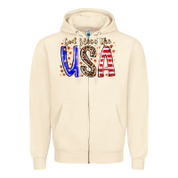 Sandshell god bless the usa Zipper Hoodie - RacoonDesign