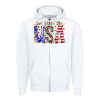 White god bless the usa Zipper Hoodie - RacoonDesign