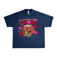Navy Valentine's day cockapoo Urban Heavy Tee - RanaPortraitStore
