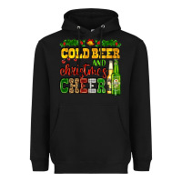Black cold beer and christmas cheer with beer bottles Heavyweight Hoodie - AdoDesignShop