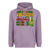 Lavender cold beer and christmas cheer with beer bottles Heavyweight Hoodie - AdoDesignShop