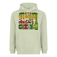 Matcha cold beer and christmas cheer with beer bottles Heavyweight Hoodie - AdoDesignShop