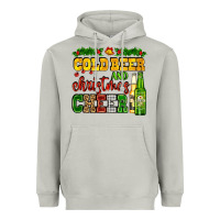 Moon Dust cold beer and christmas cheer with beer bottles Heavyweight Hoodie - AdoDesignShop