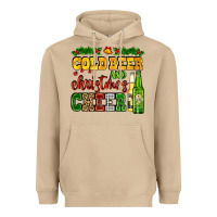 Mushroom cold beer and christmas cheer with beer bottles Heavyweight Hoodie - AdoDesignShop