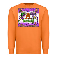Carrot fat tuesday fleur de lis and mardi gras beads Premium Sweatshirt - Artiststas