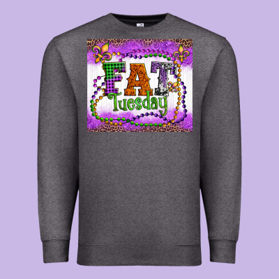 Fat Tuesday Fleur De Lis And Mardi Gras Beads Premium Sweatshirt Designed By Artiststas