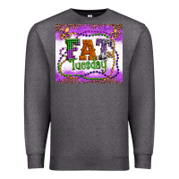 Charcoal Heather fat tuesday fleur de lis and mardi gras beads Premium Sweatshirt - Artiststas