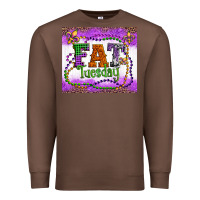 Chestnut fat tuesday fleur de lis and mardi gras beads Premium Sweatshirt - Artiststas