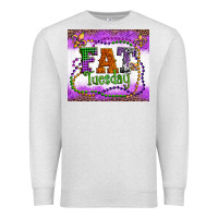 Oatmeal Heather fat tuesday fleur de lis and mardi gras beads Premium Sweatshirt - Artiststas