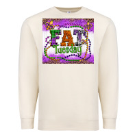 Sandshell fat tuesday fleur de lis and mardi gras beads Premium Sweatshirt - Artiststas