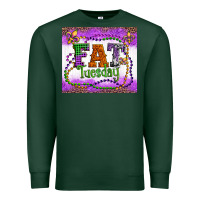 Sports Green fat tuesday fleur de lis and mardi gras beads Premium Sweatshirt - Artiststas