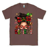 Chestnut christmas believe afro messy bun Classic Tee - texasbilliewilder