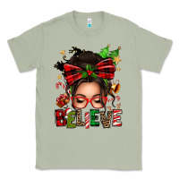 Matcha christmas believe afro messy bun Classic Tee - texasbilliewilder