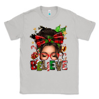 Moon Dust christmas believe afro messy bun Classic Tee - texasbilliewilder