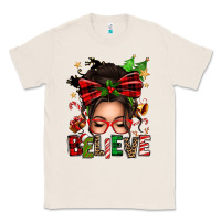 Natural christmas believe afro messy bun Classic Tee - texasbilliewilder