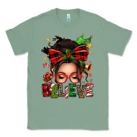 Sage christmas believe afro messy bun Classic Tee - texasbilliewilder