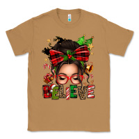 Toasted Coconut christmas believe afro messy bun Classic Tee - texasbilliewilder