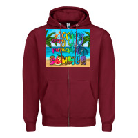 Burgundy enjoy every moment of summer Zipper Hoodie - HRA Design Shop