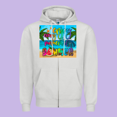 Enjoy Every Moment Of Summer Zipper Hoodie Designed By Hra Design Shop