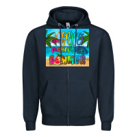 Navy enjoy every moment of summer Zipper Hoodie - HRA Design Shop