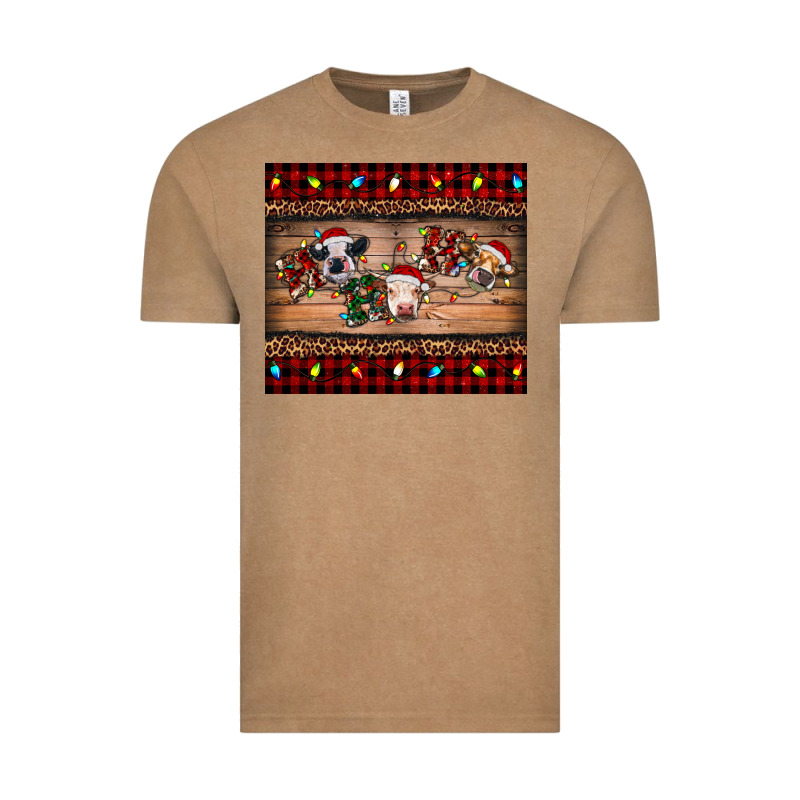 Hohoho Christmas Cows Vintage Tee by RanaPortraitStore | Teevron