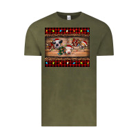 Vintage Olive hohoho christmas cows Vintage Tee - RanaPortraitStore