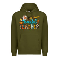 Army Green One thankful Teacher Premium Hoodie - NancyCooperArtShop