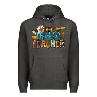 Charcoal Heather One thankful Teacher Premium Hoodie - NancyCooperArtShop