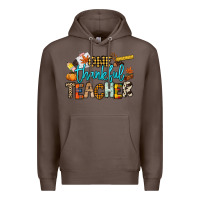 Coffee One thankful Teacher Premium Hoodie - NancyCooperArtShop