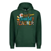 Sports Green One thankful Teacher Premium Hoodie - NancyCooperArtShop