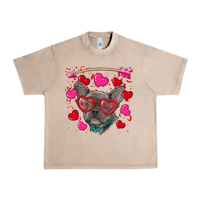 Valentine's Day French Bulldog Puppy Urban Heavy Tee by RanaPortraitStore | Teevron