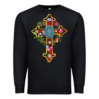 Black christmas cross Premium Sweatshirt - AdoDesignShop