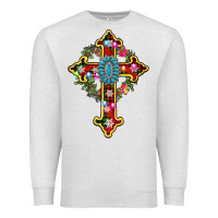 Oatmeal Heather christmas cross Premium Sweatshirt - AdoDesignShop