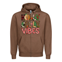 Chestnut holly jolly vibes Zipper Hoodie - FaDigitalArtStudio