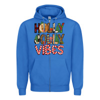 True Royal holly jolly vibes Zipper Hoodie - FaDigitalArtStudio