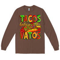 Chestnut tacos before vatos Long Sleeve Tee - Zillion Design Studio