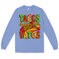 Colony Blue tacos before vatos Long Sleeve Tee - Zillion Design Studio