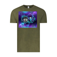 Vintage Olive for the love of the wolves Vintage Tee - RanaPortraitStore
