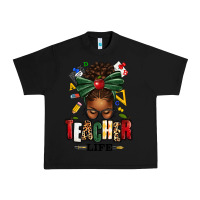 Black teacher life afro messy bun Urban Heavy Tee - texasbilliewilder